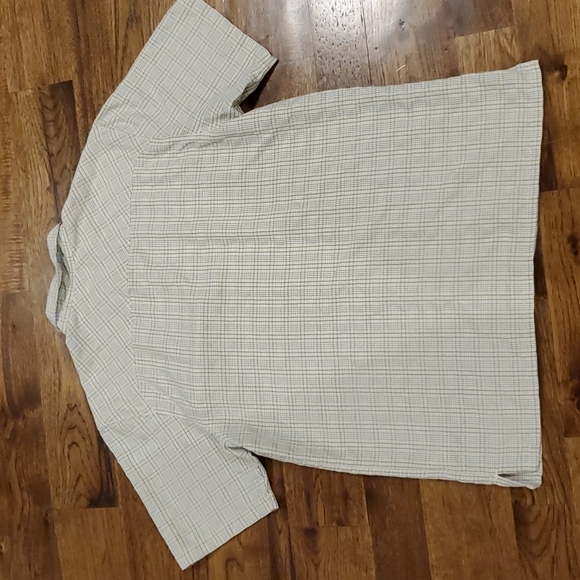 Mens Columbia tan plaid button down shirt size M - Picture 5 of 6